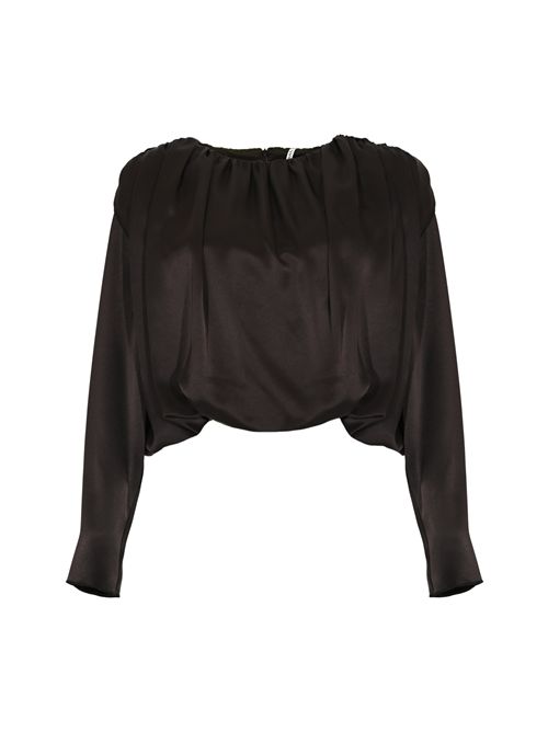 Blusa Clio in liquid satin Liviana Conti | F6SS57W18-0